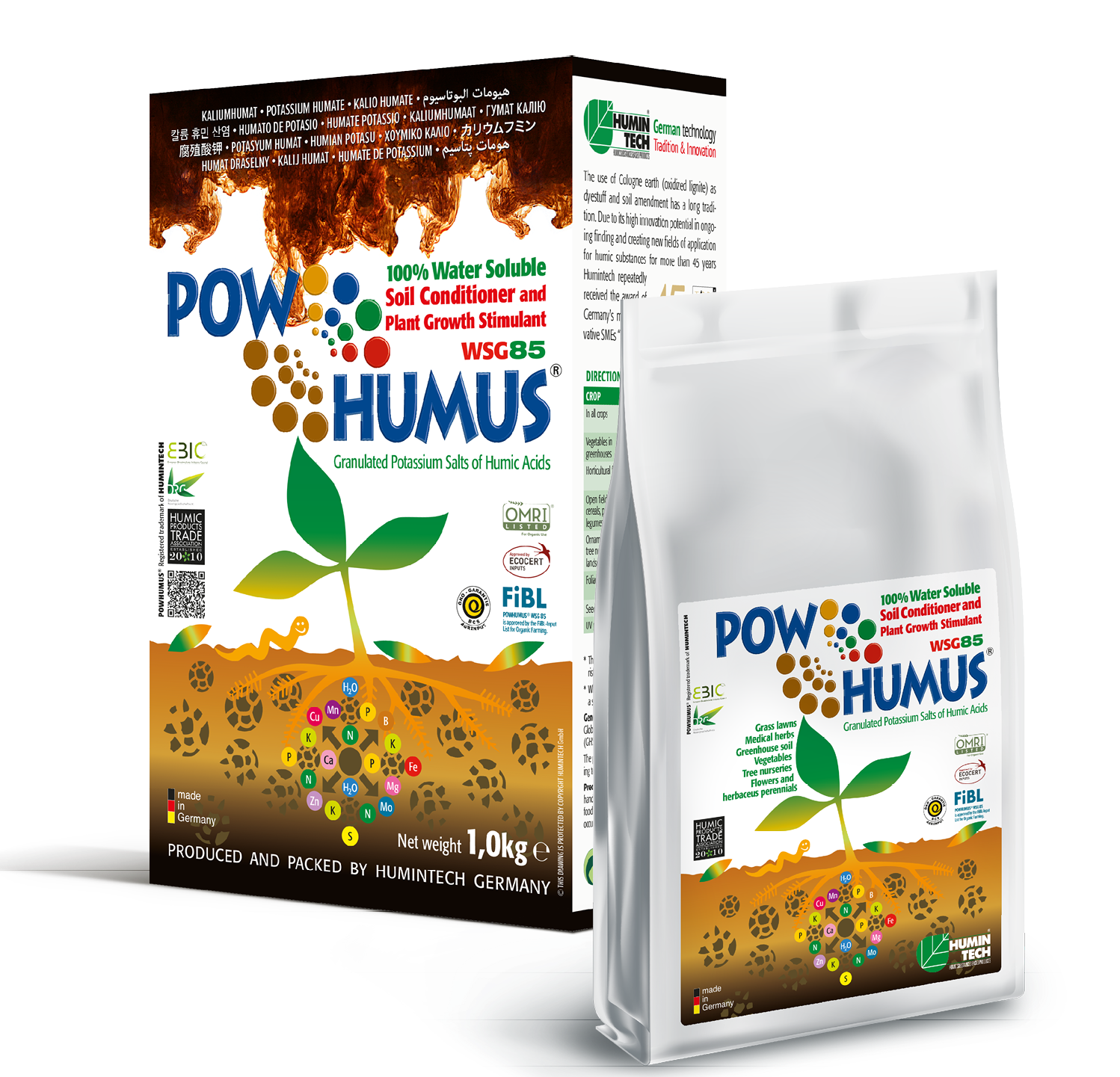 POWHUMUS WSG 85 100% water soluble Organic Soil Conditioner