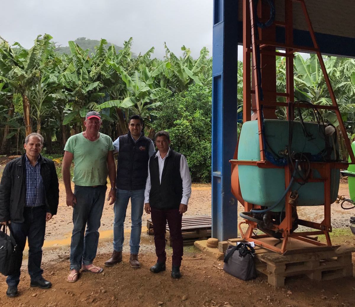 HUMINTECH Sales Team with banana growers in Brazil