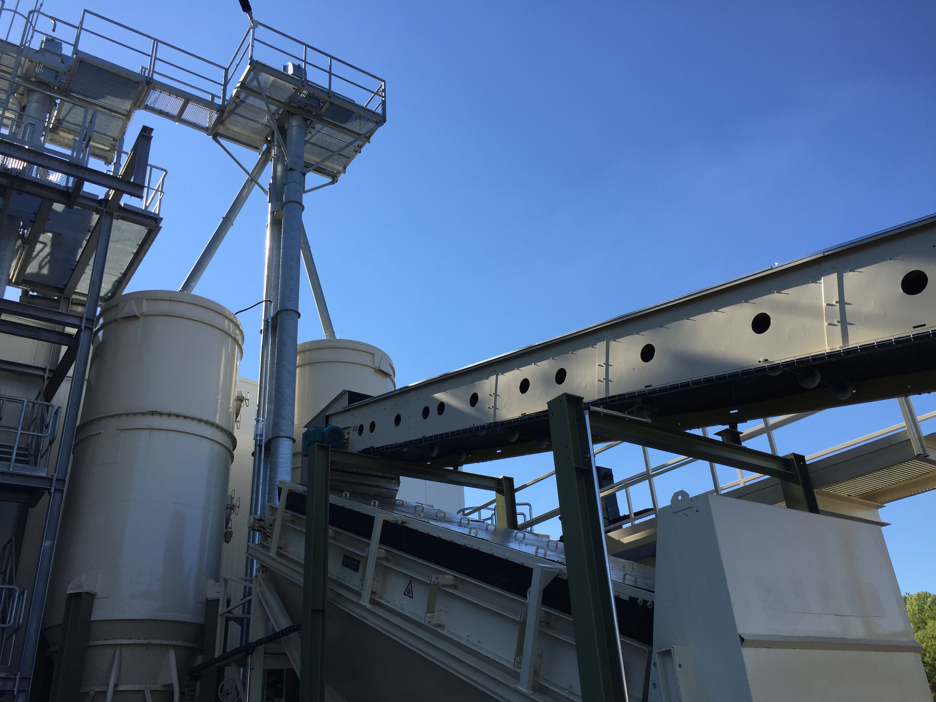 partial view of the outdoor facilities of the humintech company in grevenbroich