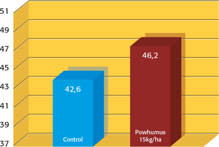 After applying 15 kg/ha PERLHUMUS tomato yield was increased by about 10 percent