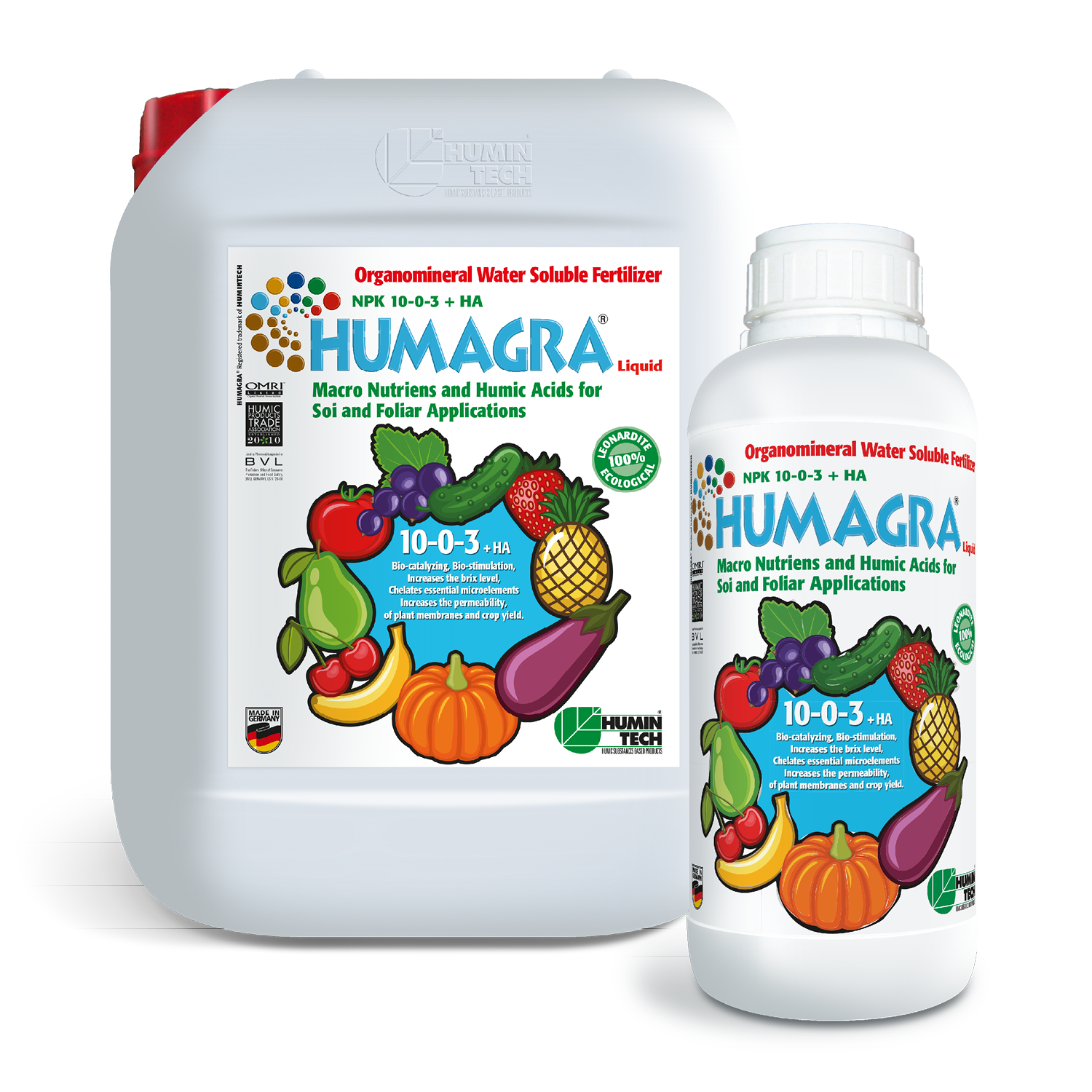HUMAGRA NPK 10-0-3 + HA Liquid Organomineral Liquid Fertilizer NPK Macronutrients and Humic Acids
