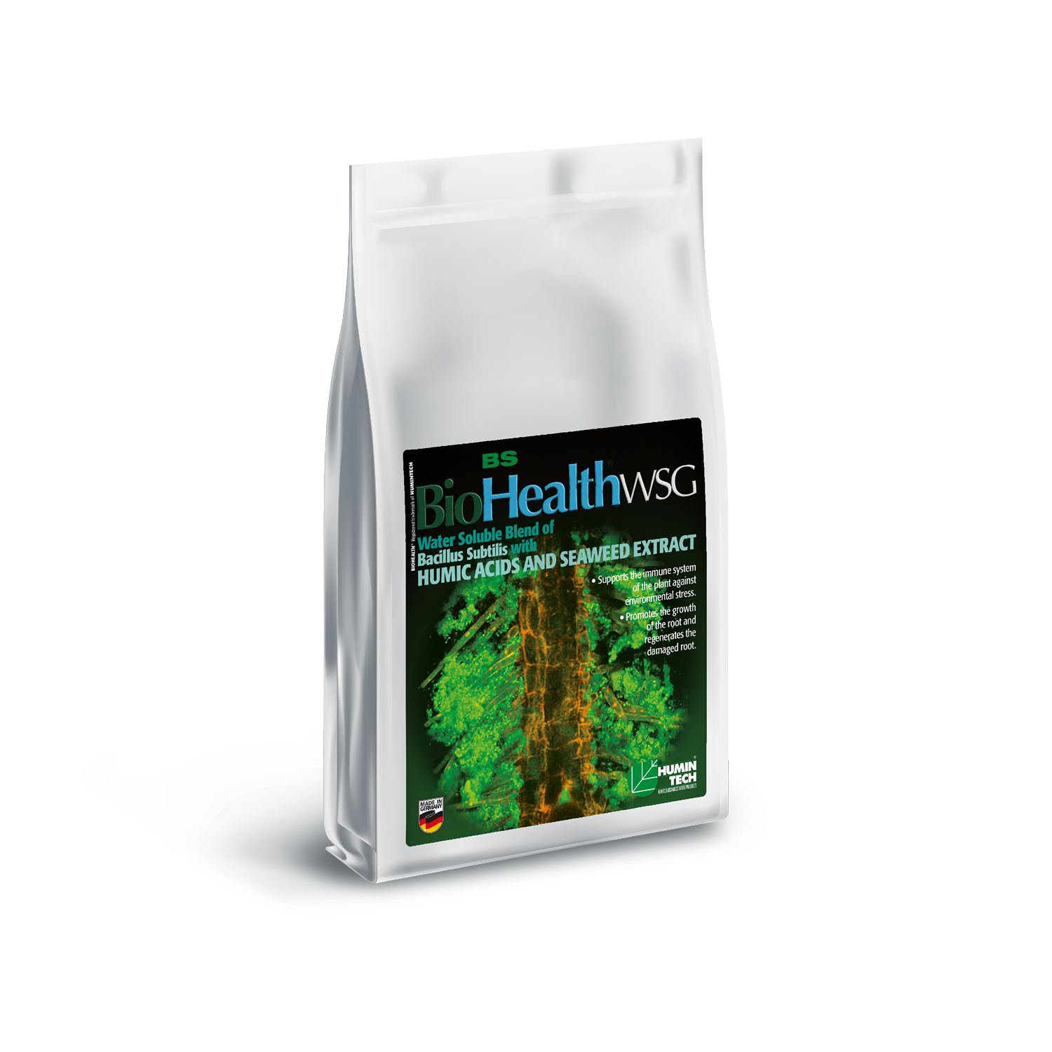 BioHealth BS WSG Water Soluble Blend of Bacillus Subtilis Seaweed Extract and Humic Acids bag
