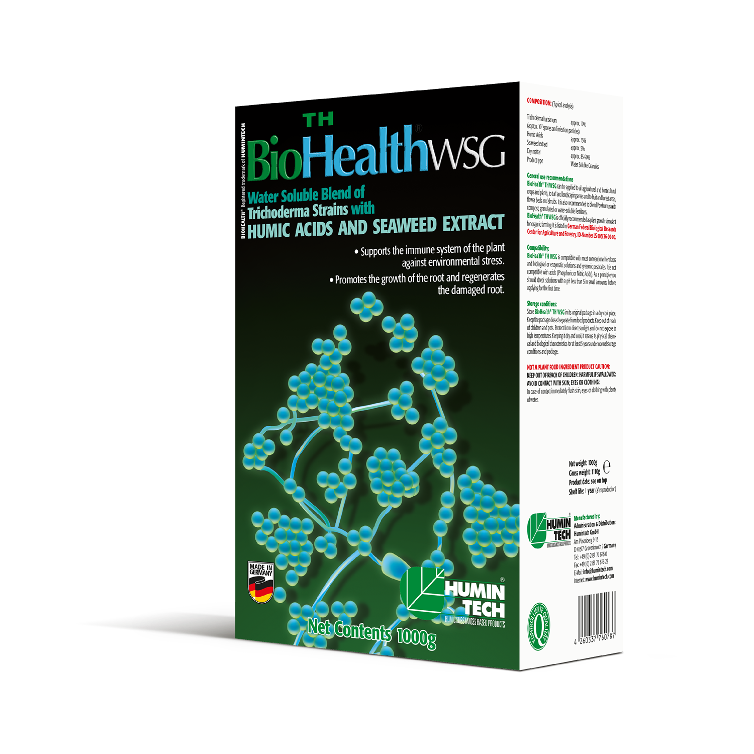 BioHealth TH WSG Water Soluble Blend of Trichoderma strains Humic Acids and Seaweed Extract box