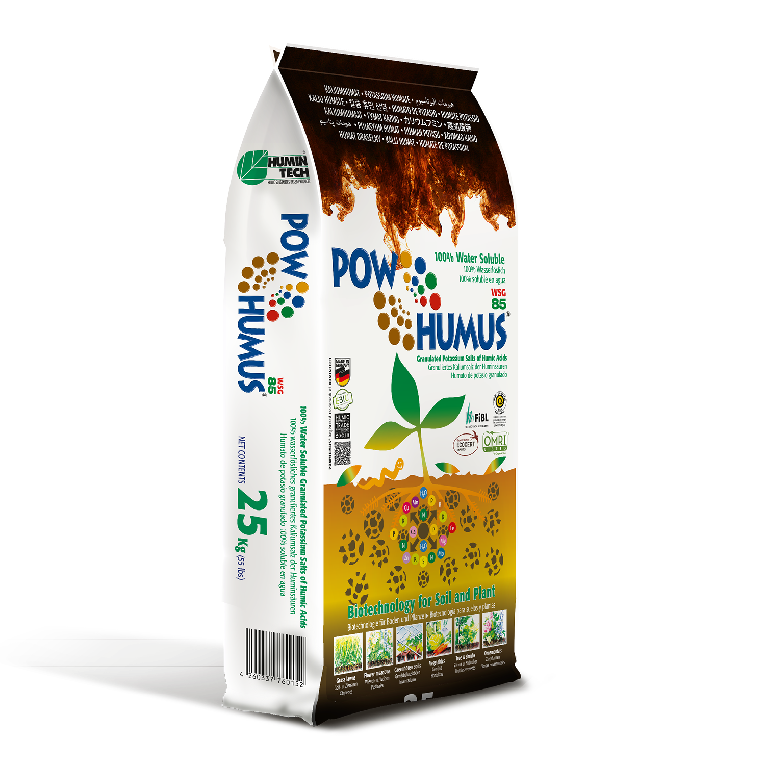 POWHUMUS WSG 85 100% water soluble Organic Soil Conditioner bag