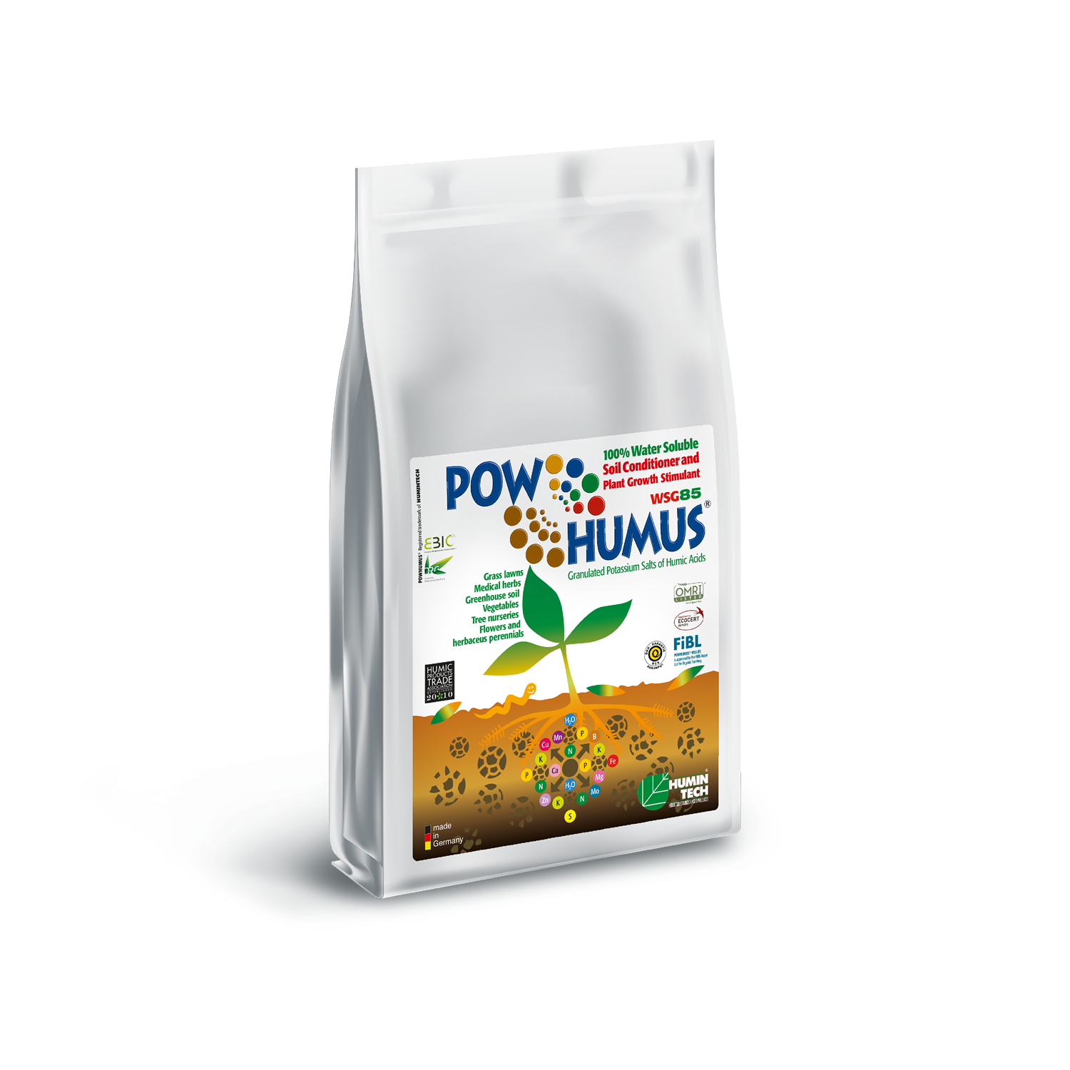 POWHUMUS® WSG 85 water-soluble organic plant growth stimulant and soil conditioner